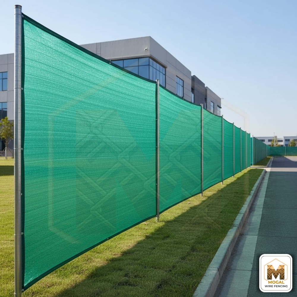 Fencing with Green Net - Mogal Wire Fencing - mogalwirefencing.com